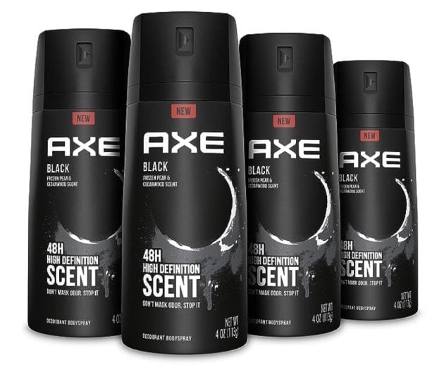 AXE Black Mens Body Spray Deodorant 